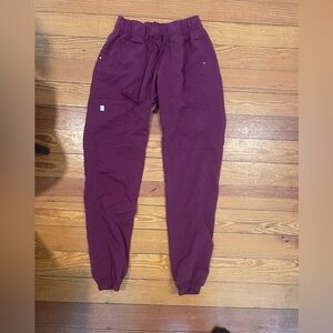 Maroon Jogger scrub pants